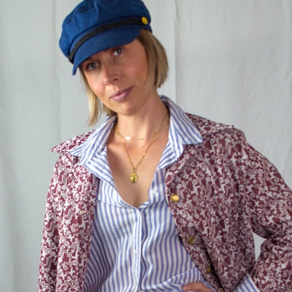 Vintage 70’s Shirt Jacket Burgundy - Picture 2 of 4